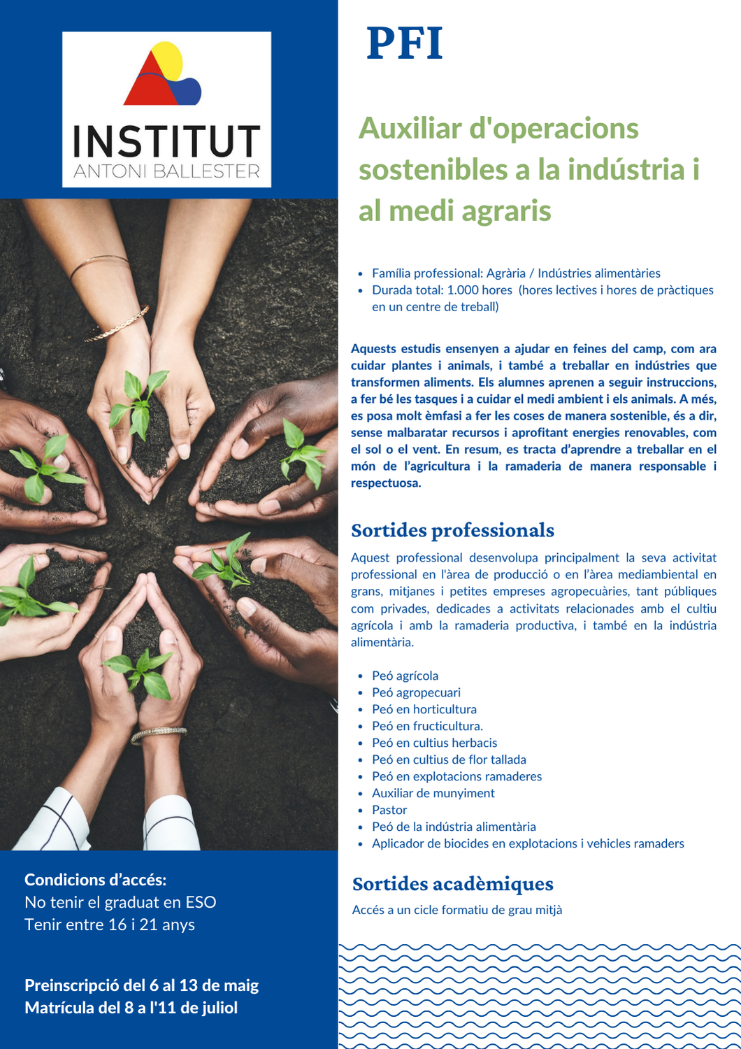 PFI operacions sostenibles indústria medi agrari Mont-roig del Camp